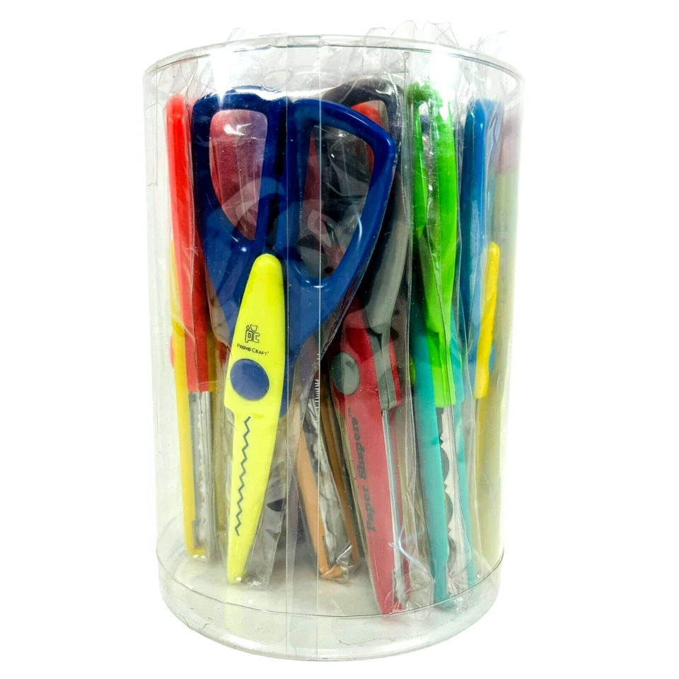 Provo Paper Shapers 6" Decorative Shapes Arts & Craft Color Scissors - Lot of 12 - Image 4 of 4