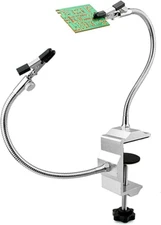 Helping Hands Soldering Third Hand Tool Tabletop Clamp Base with 2 Nickel Plated