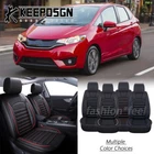 For Honda Fit Luxury Car Seat Covers Full Set Front Leather 5/2 Seat Waterproof