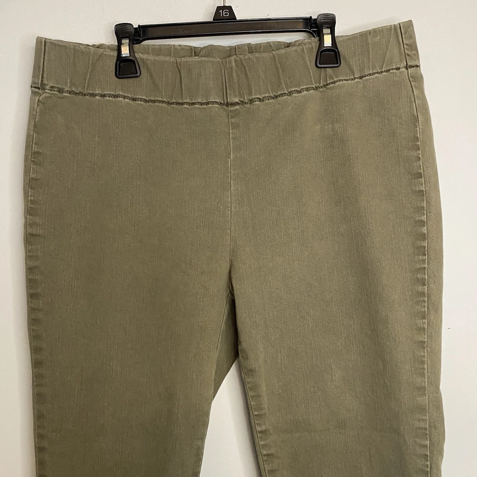 Soft Surroundings Pippa Pull On Pants Olive Green Sz M Petite - Image 2 of 4