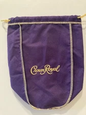 CROWN ROYAL PURPLE BAG 9" WITH DRAW STRING -  NEW