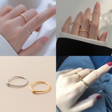 US 14K Gold Or S925 Silver Plated Double Line...
