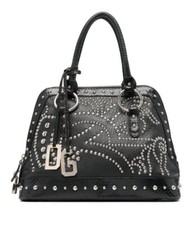 Vintage Dolce&Gabbana Bag Handbag Black Leather Studs Logo