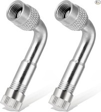90 Degree Brass Tire Valve Extender, 2-Pack U...