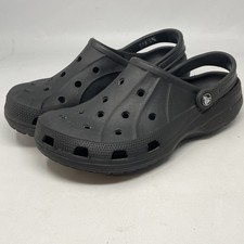 Crocs Ralen Black Clogs Slip On Slide Sandals...