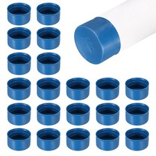 100Pcs Plastic Pipe Caps, Round Pipe Caps OD 1.3", Blue