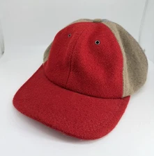 Unbranded Blank Red Brown Gray Wool Ball Cap Hat Adjustable