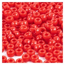 Sukh 1000 Pcs Pony Beads - 6x9mm Red Color Bulk for Small,