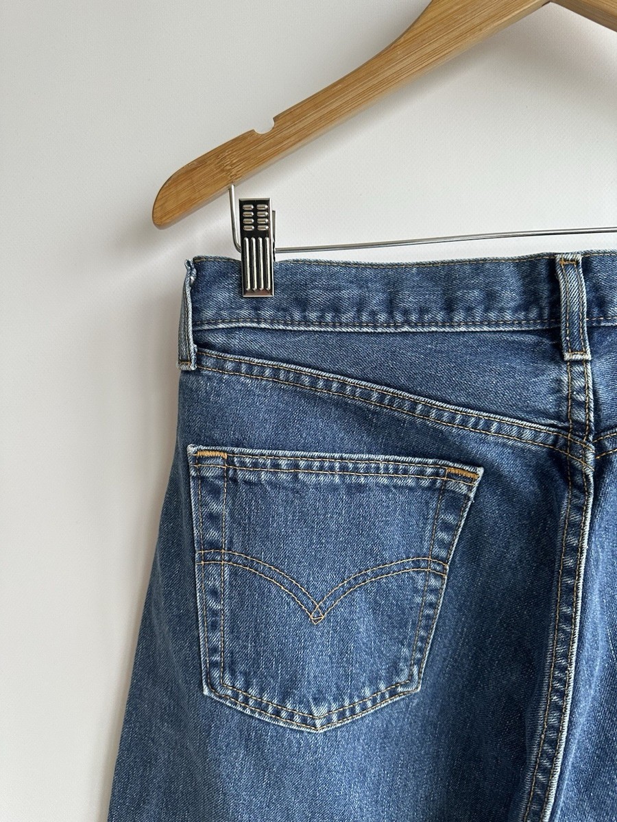Levis 517 04 Straight Fit Button Fly Blue Denim Jeans Mens W33 L30