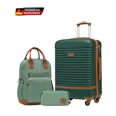 Reisekoffer Trolley Set 3tlg ABS Hartschale TSA Schloss 60L