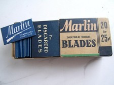 VINTAGE MARLIN DOUBLE EDGE RAZOR BLADES NOS