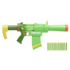 Nerf Fortnite SMG-Zesty Blaster, 10 Elite Darts, 10-Dart Large, Green