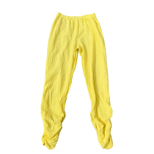 Oh My Gauze! 100% cotton dash pants in lemon yellow size 1 (6-10) NWT - Picture 2 of 8