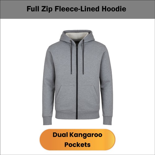 Męskie 3-pak polarowych bluz z kapturem zapinane na zamek błyskawiczny - ciepłe, przytulne kurtki codzienne (S-3XL) - Zdjęcie 12 z 30