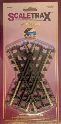 Box Of 6. MTH ScaleTrax 45° Crossing #45-1006