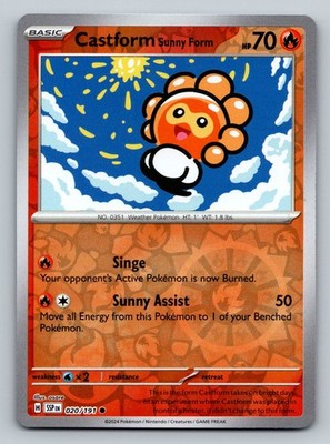 Castform Sunny Form Surging Sparks 020/191 C NM Reverse Holo Energy Pokemon AA99