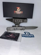 Dreamtech Framelock Gray Titanium Folding D2 Steel Drop Pt Pocket Knife K4369G