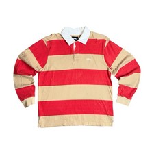 Stussy Blake Rugby Striped Polo Shirt Size M