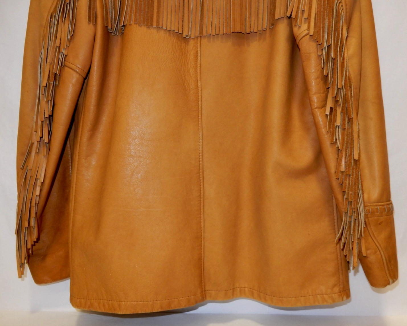 VINTAGE SCHOTT RANCHER FRINGED WESTERN LEATHER JACKET, MEN'S SIZE 36 MADE IN USA