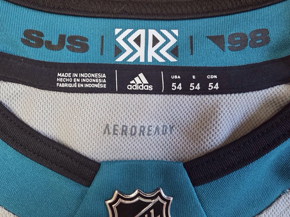 Adidas Primegreen San Jose Sharks Retro Reverso 1.0 Talla 54 Nuevo sin Etiquetas Foto 4 de 4