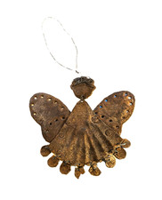 VTG Angel Primitive Rustic FOLK ART Farmhouse Hanging Ornament Wall Art