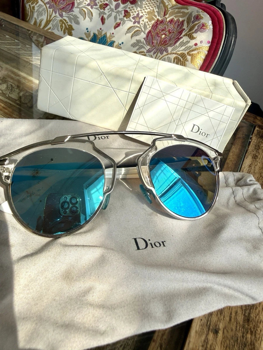 Dior Silver Blue Sunglasses for Women for sale | eBay display picture 3