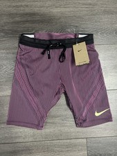 Nike Men  s Pro AeroSwift Dri-Fit ADV Half Tights Purple/Green Medium