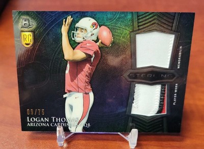 2014 NFL Bowman Sterling Relic #BSRDR-LT LOGAN THOMAS RC VTU Skins /75 Patch SP