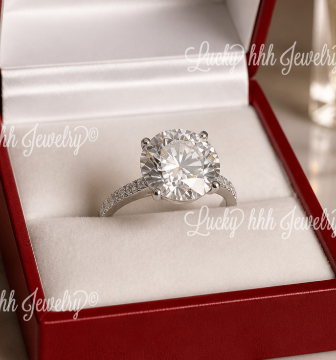 4.48 ct 14k White Gold Ladies Lab Grown Diamond Ring Engagement Wedding E VVS2