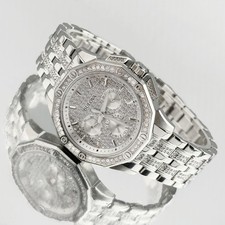 Bulova Octava Chronograph Men's Quartz Watch 41.5MM Pave Crystal Dial 96C134