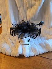 Women's Organza Church British Fascinator Bridal Tea Party Wedding Hat  11"