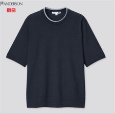 UNIQLO JW Anderson Navy Knit Crew Neck M Collab Fashion Sweater