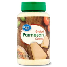 Great Value Grated Parmesan Cheese, 16 oz Bottle, 20 Calories Per Serving