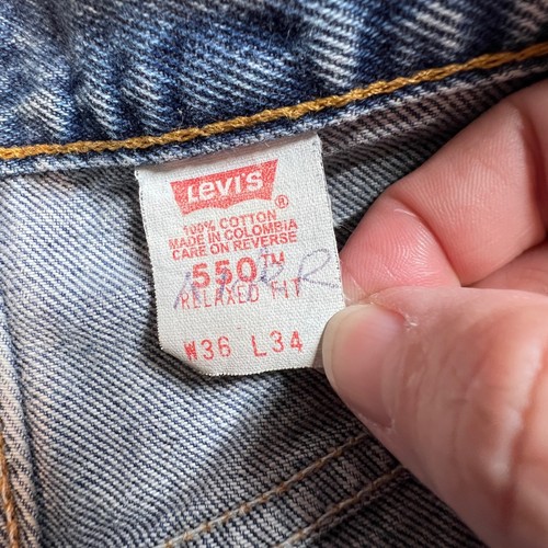 Levi's 550 Relaxed Fit Jeans Herren Größe 36 X 34 Blau Denim Hose Gerades Bein - Bild 7 von 12
