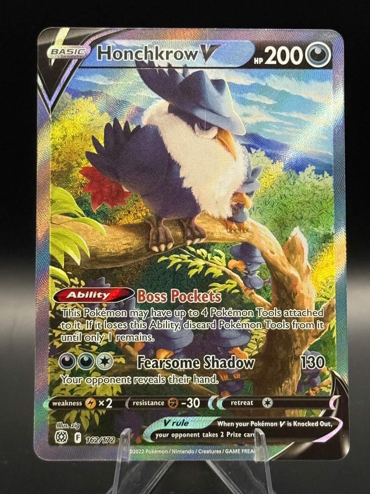 Honchkrow V - 162/172 Brilliant Stars (Pokemon) Alternate Art Rare