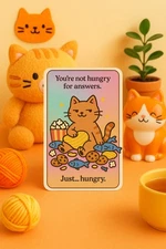 Funny Sarcastic Cat Oracle Cards for Daily Guidance - Whiskers of Wisdom Oracle