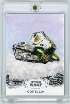 2025 Topps Star Wars Hyperspace PHANTOM II SHUTTLE SKETCH 1/1 Kevin Scott Jacobs