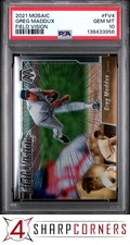 2021 PANINI MOSAIC FIELD VISION #FV4 GREG MADDUX HOF POP 2 PSA 10