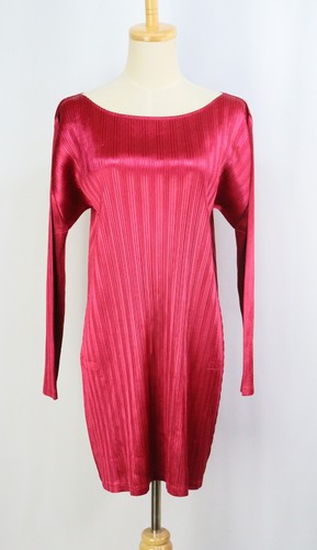 Pleats Please, Special Price! Auth PLEATS PLEASE Pink Tunic Short Dress ISSEY MIYAKE 180 3953