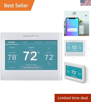 Customizable Color Smart Thermostat - Wi-Fi Compatible & Energy Efficient