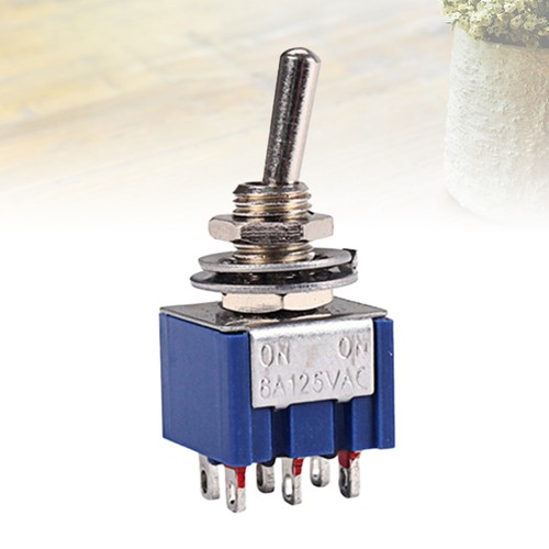 GN109A 6 Feet ON-ON SPDT 2 Position Latching Toggle 6A 125V (Blue) - Foto 5 di 11