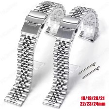Straight End Stainless Steel Watch Band for SKX007/009 Jubilee 18-24mm Bracelet