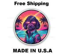 Poodle Cool Dog Vinyl Playful Decal Sticker Cute Pet Puppy B