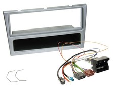 Einbauset DIN Autoradio für Opel Combo C Corsa C Tigra Meriva ab 2005 silber