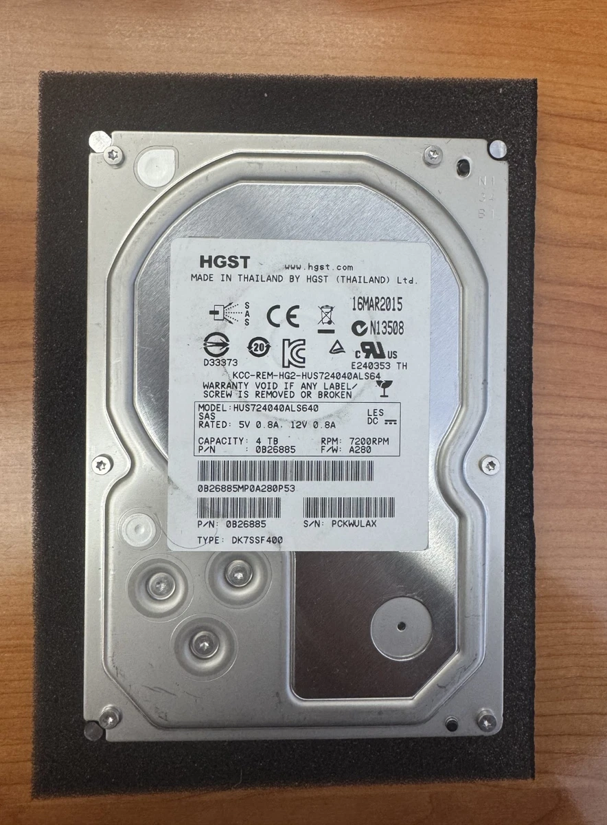 HGST SATA II Internal Hard Disk Drives 4 TB Storage Capacity for