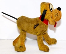DISNEY 1950s LINEMAR WIND-UP WALKING PLUTO-LARGE VERS+WHIRLING TAIL+MOVING HEAD!