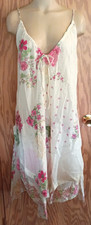 Intimately Free People Floral Handkerchief Hem Halter Dress Cotton Gown SZ S NEW