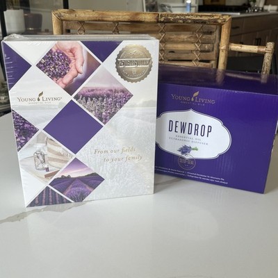 Young Living New Premium Starter Kit with Essential Oils & Dew Drop Diffuser