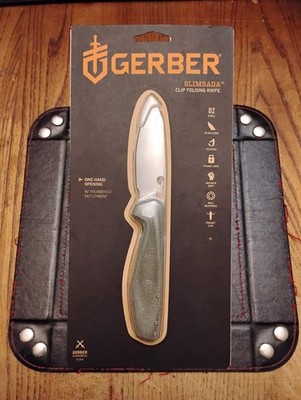 Gerber Slimsada Folding Knife 3.47'' D2 Blade Micarta Handle Scale 2.68 OZ 