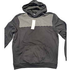 Calvin Klein Men's Logo Tape Fleece Hoodie Black Grey Medium NWT 79 new